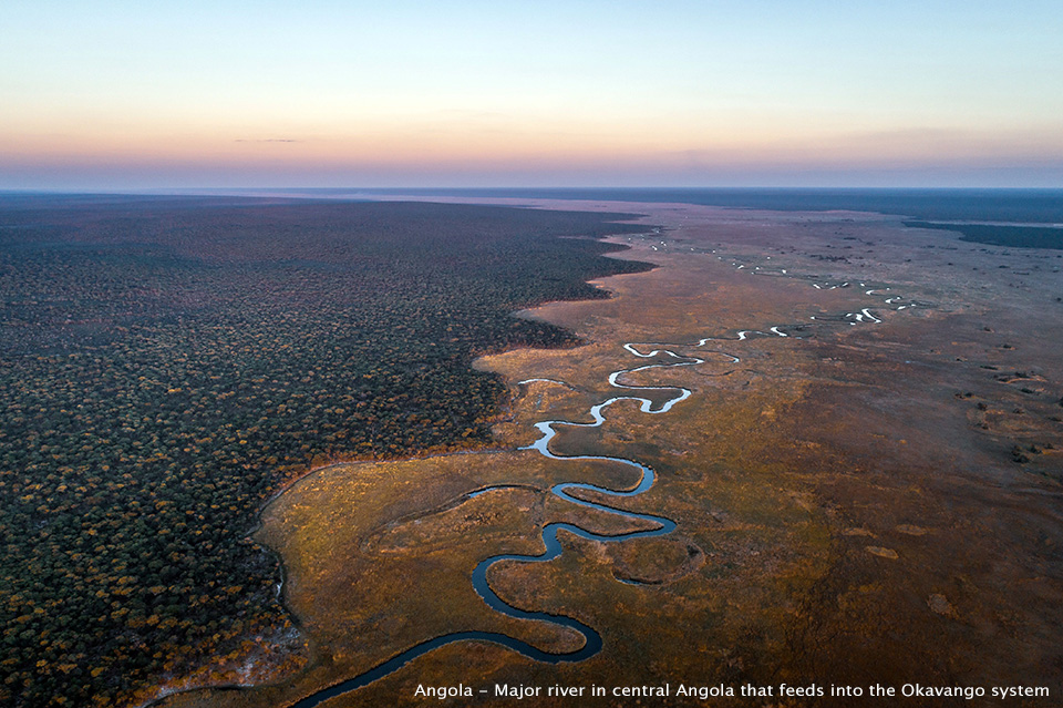 Angola - Major river in central Angola that feeds into the Okavango system