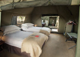 Botswana Highlights Expedition - Tent interior