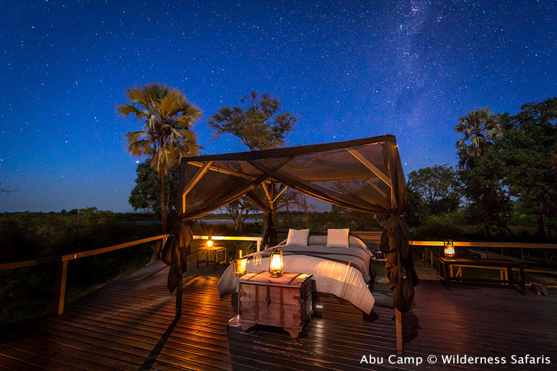 Sleep out under the stars overlooking the elephant boma - Abu Camp